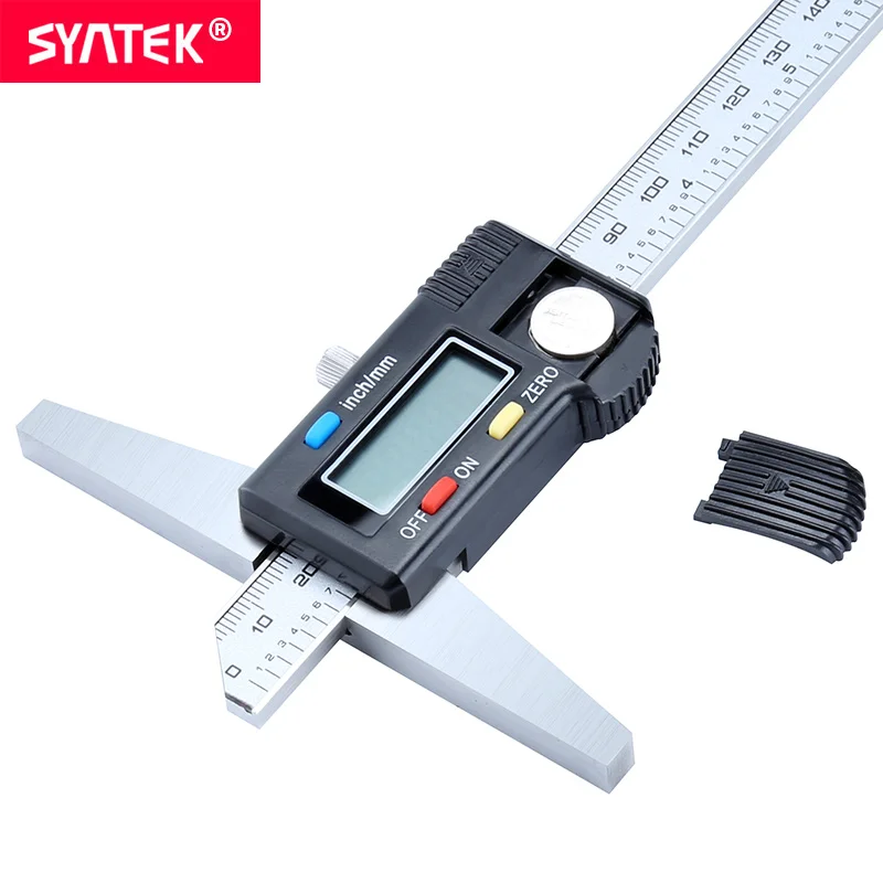 Syntek 0 200 мм 8 &quotСтандартный цифровой глубина Верньер Штангенциркуль Микрометр из