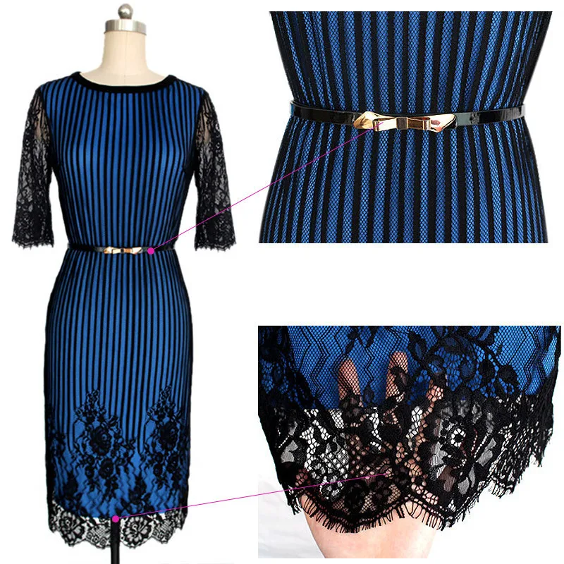 Женское облегающее платье карандаш синее кружевное с рюшами|bodycon dress|woman elegantbodycon
