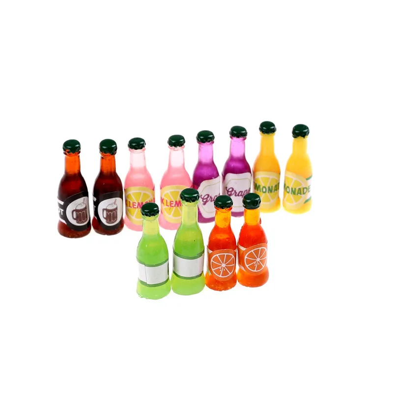 

2pcs/lot 1:12 Mini Drink Bottle Toys Doll Drink Kitchen Living Room Decor Accessories Dollhouse Miniature Toy