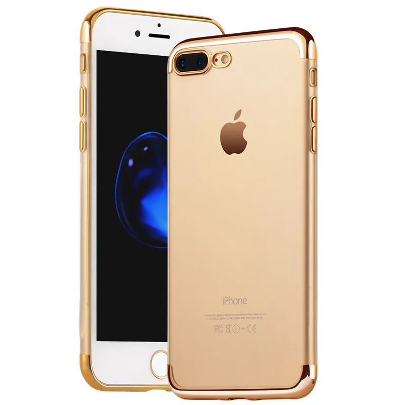 Коке Капа Для iphone 6 S Plus Случае Покрытие Кристалл Мягкий ТПУ Ясно Тонкий