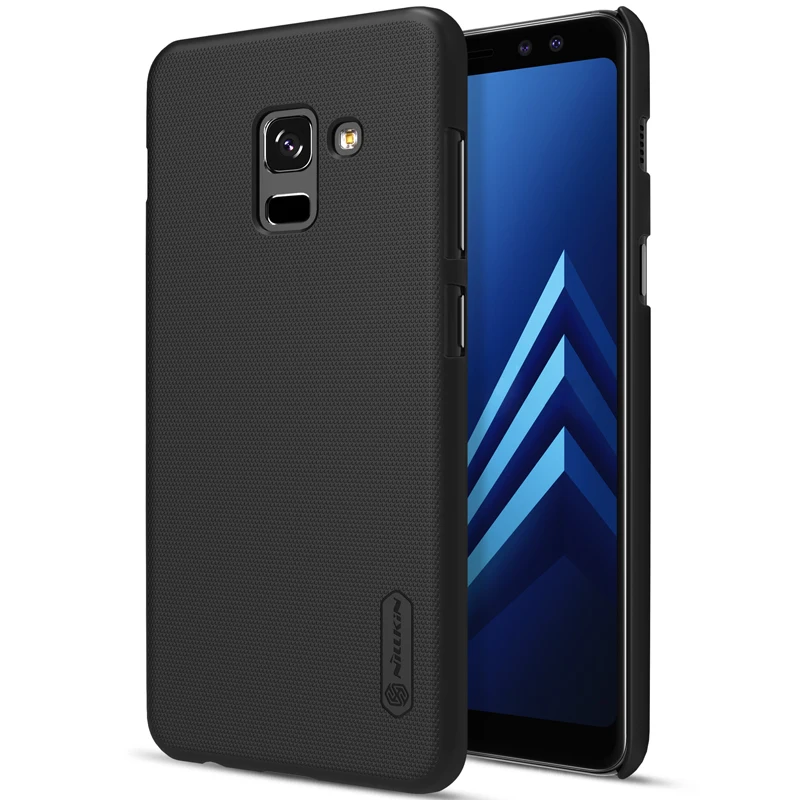 Черный СПС Samsung A8 чехол Nillkin матовый Жесткий Чехол для Samsung Galaxy A8 плюс 5.6 ''и 6.0'' - Цвет: Черный
