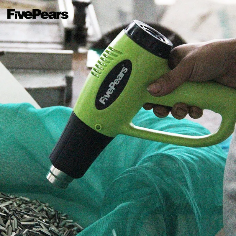 

FivePears 2000W EU Plug Industrial Electric Hot Air Gun Temperature Adjustable Heat Gun Shrink Wrapping Thermal Heater 4Nozzle