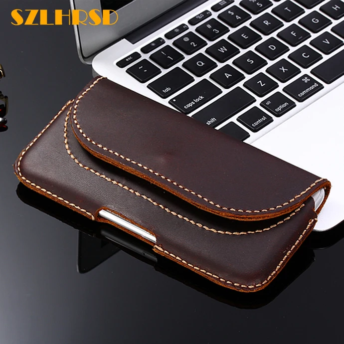 

SZLHRSD Vintage Belt Clip Phone Bag for Xiaomi Mi A1 Case Genuine Leather Holster for Redmi 3s Note 5A Redmi Note 3 Pro cover