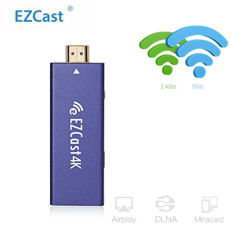 Оригинальный EZCast 4 к ТВ ключ двухдиапазонный 2 ГГц 5 WiFi miracast Airplay DLNA палка первый