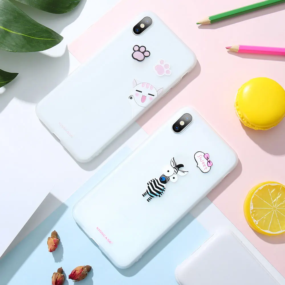 Мягкий чехол милый для iphone 7 8 X XS XR Xsmax из ТПУ мягкий силиконовый iPhone 5S 6S 6plus