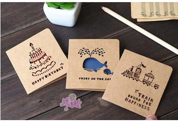 Бесплатная доставка! 1 партия = 45 шт.! Маленькие открытки-поздравительные открытки