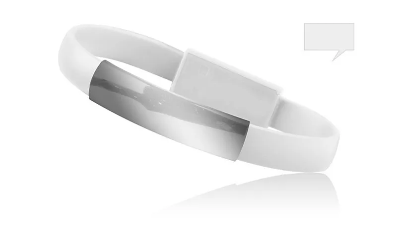For iPhone White Портативный цветной мини-браслет USB кабель для мобильного телефона быстрое зарядное устройство кабель адаптер для iPhone 8 X XS XR 6 usb зарядный кабель для передачи данных - Цвет: For iPhone White