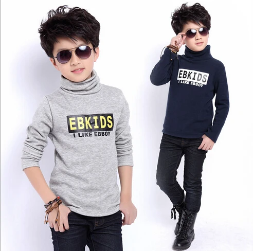 Дети дна рубашки плюс толстый бархат хлопок кашемир не инвертируется высоким