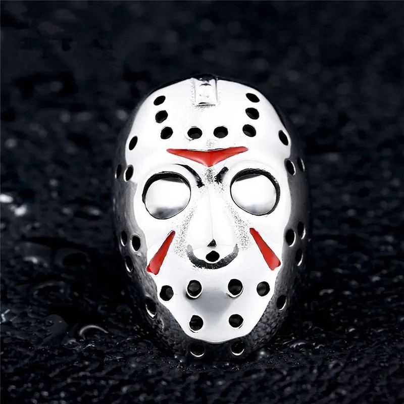 Новинка 2020 мужские кольца с маской Jason серебряное кольцо вечерние в стиле панк
