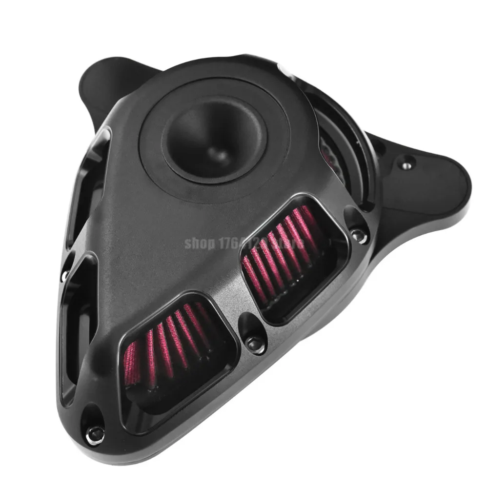 Motorcycle Air Filter Systems Matte Black Aluminum For Harley Touring Road King Electra Glide 2017-2018 Softail 2018 | Автомобили и