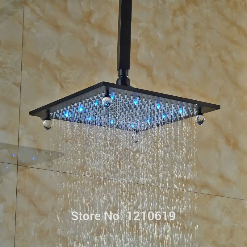 Новый масло втирают Бронзовый Кристалл душевая головка 10 &quotсветодиодное