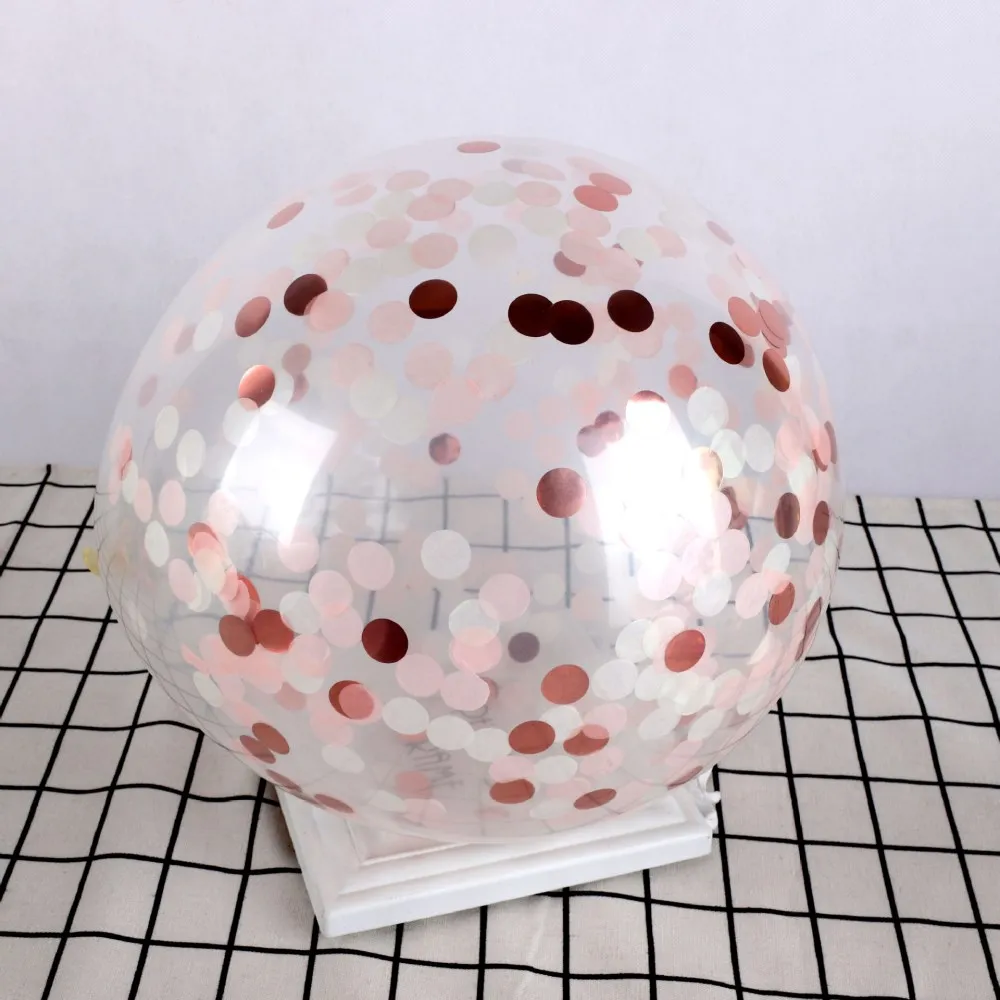 9 5Pcs 12" Mix Paper Confetti Balloons Clear Ballons Wedding Party Decoration Kid Children Birthday Party Supplies Air Ballon Toys - Цвет: 9
