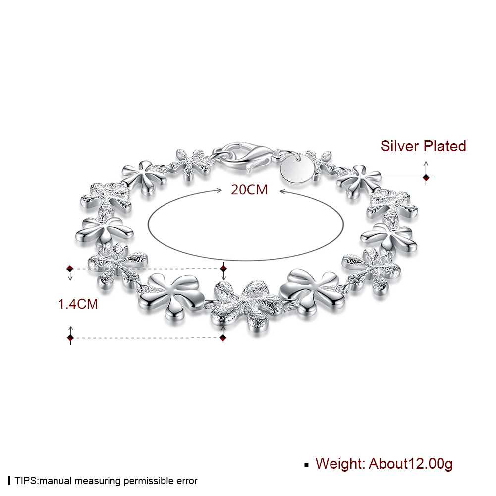 H156 Оптовая Продажа Модные с серебряным покрытием jewelry браслет-цепочка Шарм