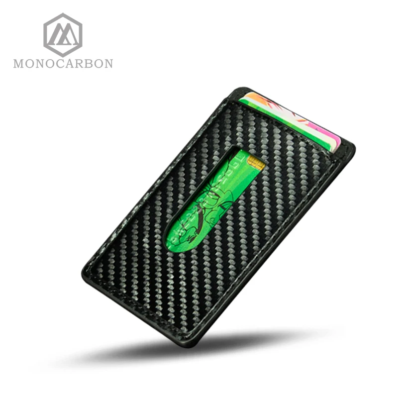 Monocarbon 2018 мода углеродного волокна шаблон кредитной держатель для карт Красочные