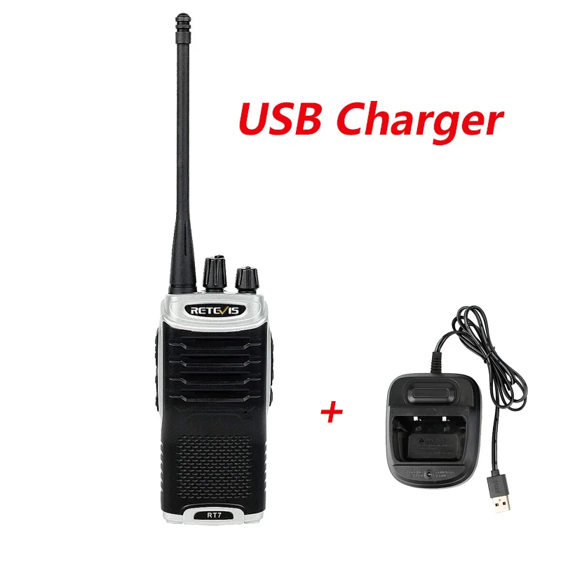 USB Charger 1 шт. рация Retevis RT7 5 Вт UHF 400-470 МГц FM радио сканирование Ham радио Hf трансивер удобный - Цвет: USB Charger
