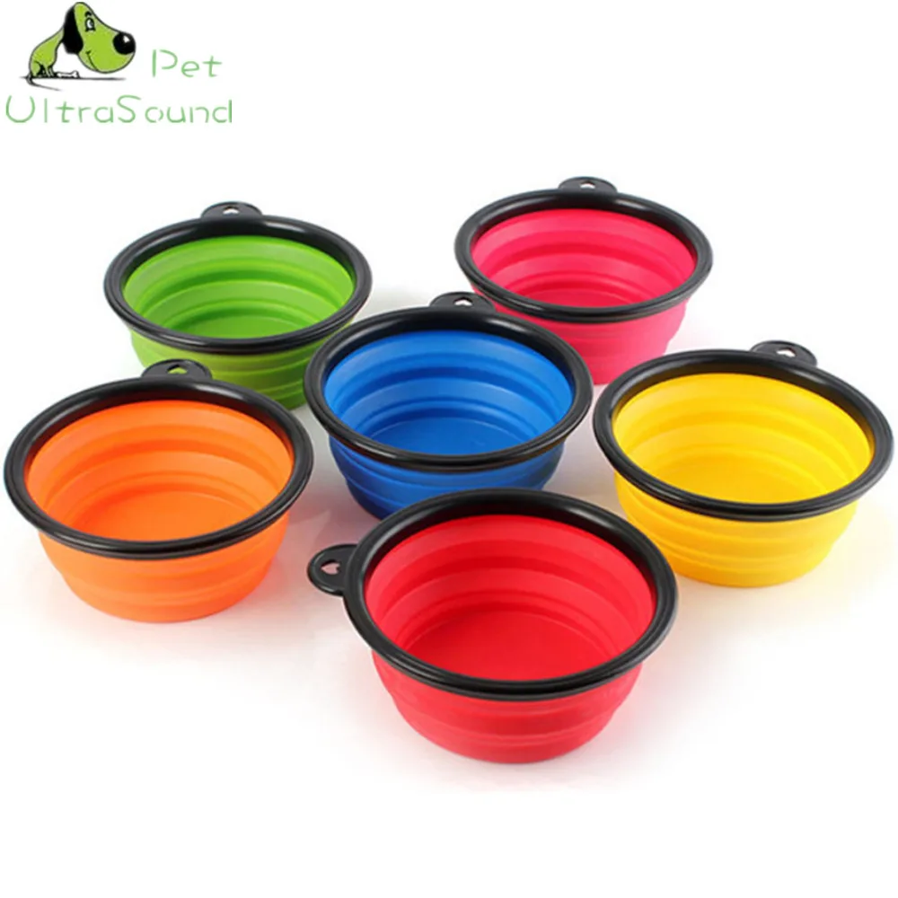 ULTRASOUND PET Luxury Pet Silica Gel Bowl Dog Folding Portable Feeders Bowls For Dogs Six Colors Available Size 13cmX9cmX5.5cm | Дом и сад