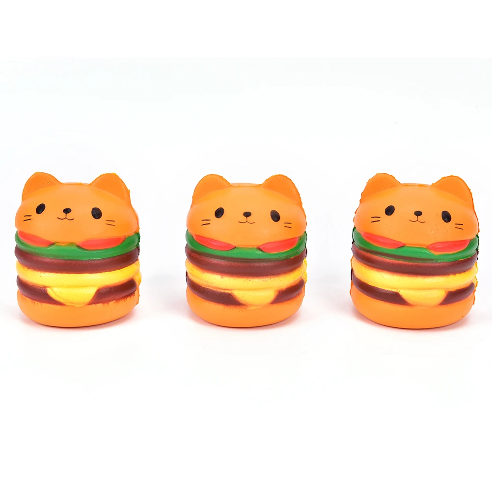 2018 Jumbo Squishy Rising Antistrss игрушки для детей медленная игрушка Кот гамбургер сжимаемые