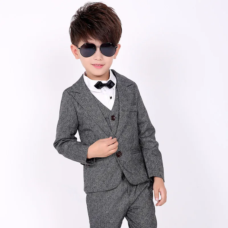 Spring And Fall Formal Children Boy Suit Boy Custom Suit Dress Costume Boy Wedding Children's Wear Three-Piece Set