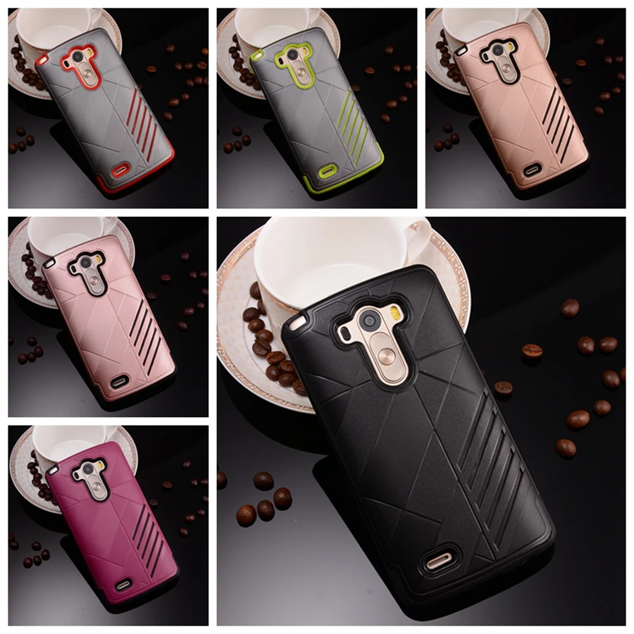 Для LG G3 Случае высокое Качество Жесткий Чехол ТПУ + PC Матовый Щит Броня Трудный