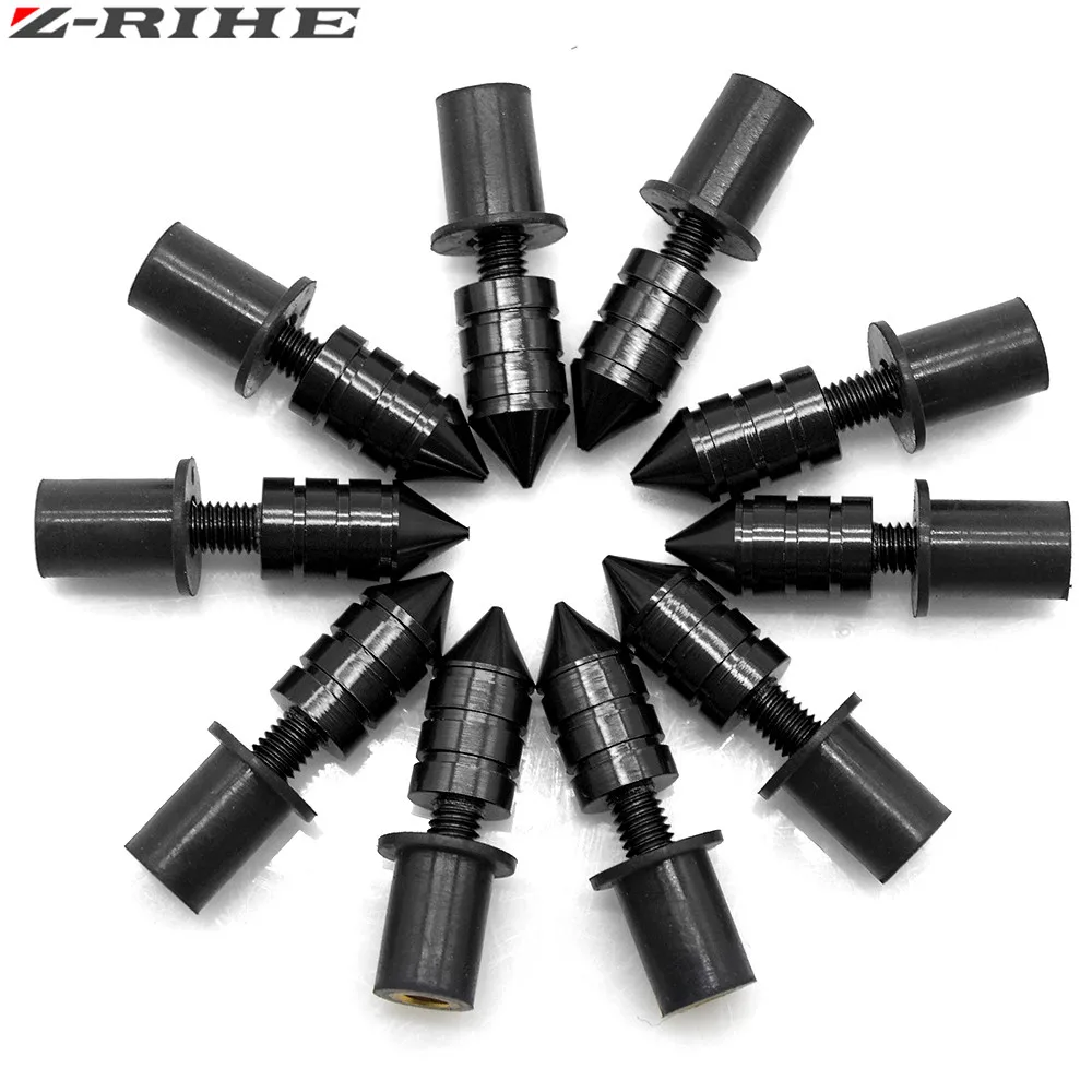 Black Мотоцикл ветрового Спайк M5 болты и гайки для Suzuki GSXR 600 750 1000 Hayabusa/Honda CBR 600 954 1000 RR/YZF R1 R6 ZX6R - Цвет: Black