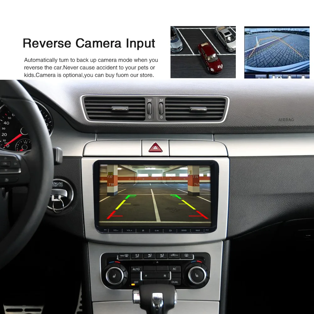 " Автомагнитола для VW Polo Golf Volkswagen Android 8,1 радио Coche Авторадио камера заднего вида 1080P зеркальная связь радио самоходов