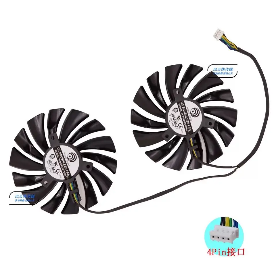 fan Для MSI GTX1080Ti/1080/1070Ti/1070/1060 Броня Графика карты вентилятор охлаждения PLD10010S12HH 12V 0.40A 95 мм диаметр - Цвет лезвия: fan