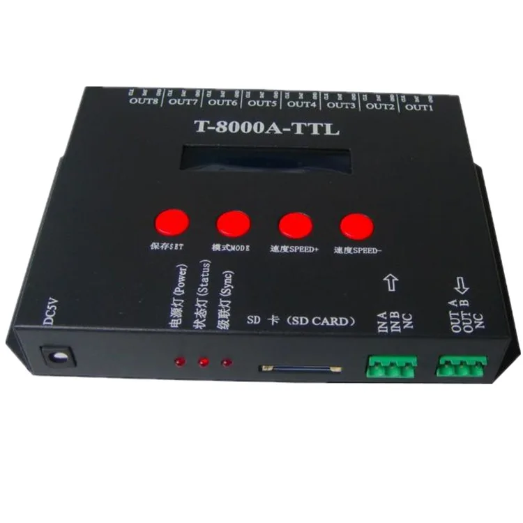 DMX 512 светодиодный контроллер 8 портов SD карта программируемый консоль
