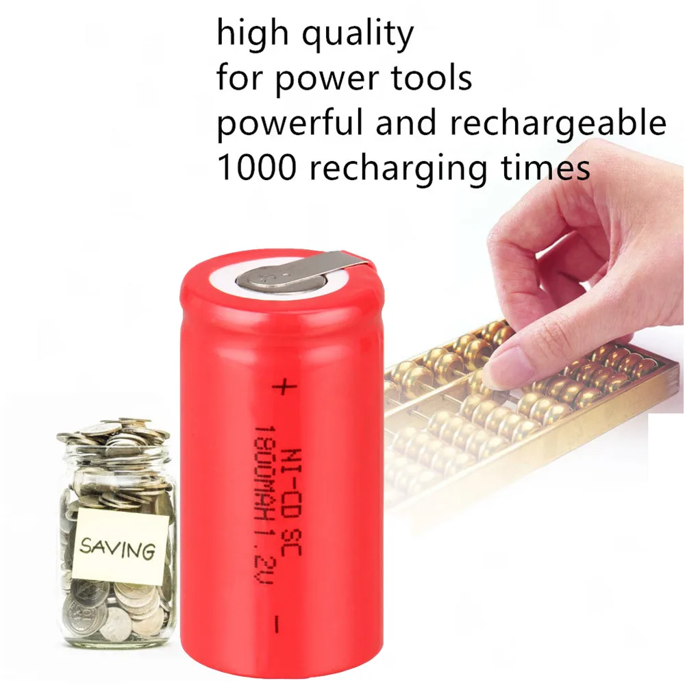 10 шт SC 1800mah 1 2 v аккумулятор NICD аккумуляторы для электрических шуруповертов makita bosch