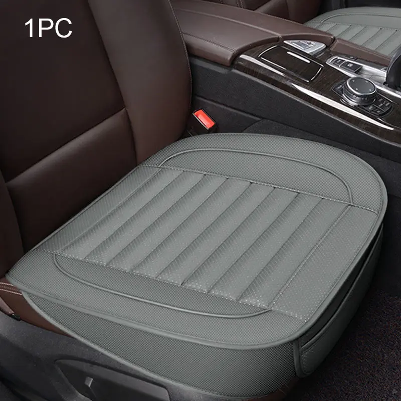 Gray front 1pc Новейшие Автомобильные Чехлы На Сиденья дышащий чехол на сиденья в салон автомобиля набор из искусственной кожи подушка черный коврик автомобильные принадлежности аксессуары для стульев - Название цвета: Gray front 1pc