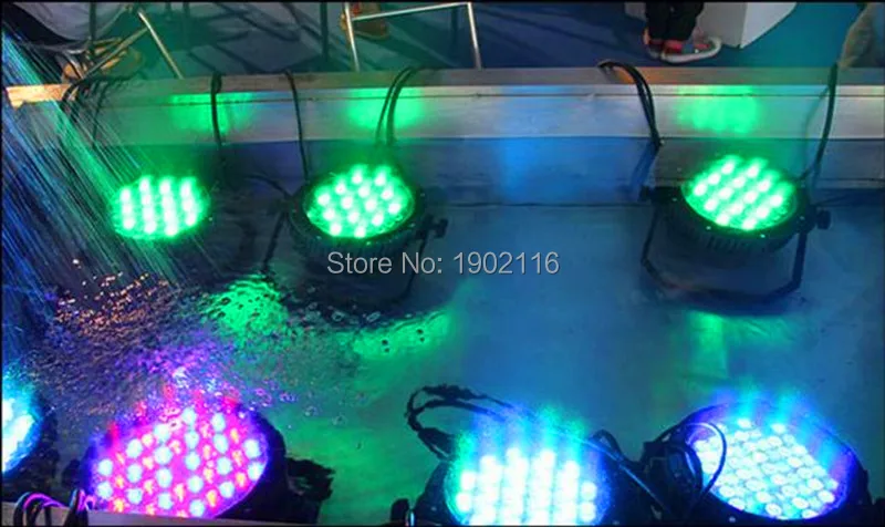 Водонепроницаемый алюминиевый светодиодный прожектор Par DMX512 4 шт./лот 54*3 Вт RGBW/IP65