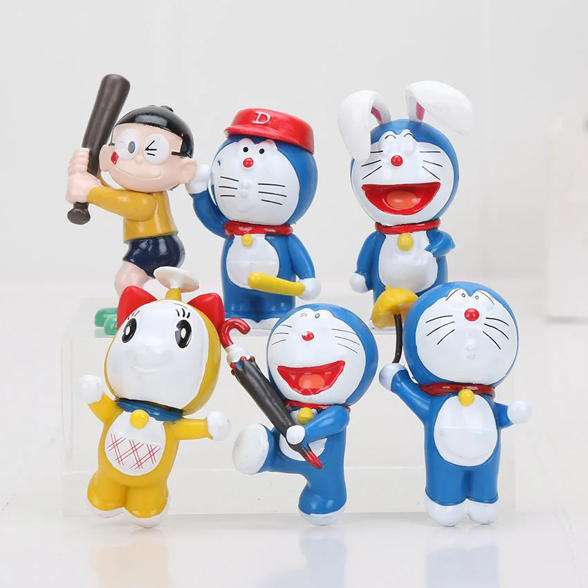 5 шт./компл. Doraemon цифры Nobita nobi Минамото Шизука konta Такеши большой G honekawa suneo Doraemon ПВХ фигурку Игрушечные лошадки - Цвет: 6pcs with Nobita