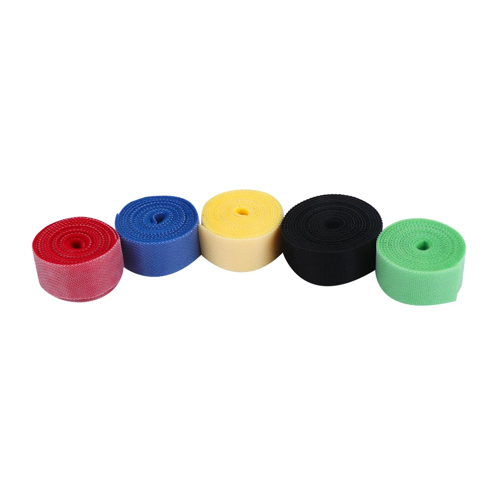 1PC Durable 1M Magic Cable Power Wire Management Fastener Hot Strap Marker Cord Organizer Cable Ties Fastening Tape Roll