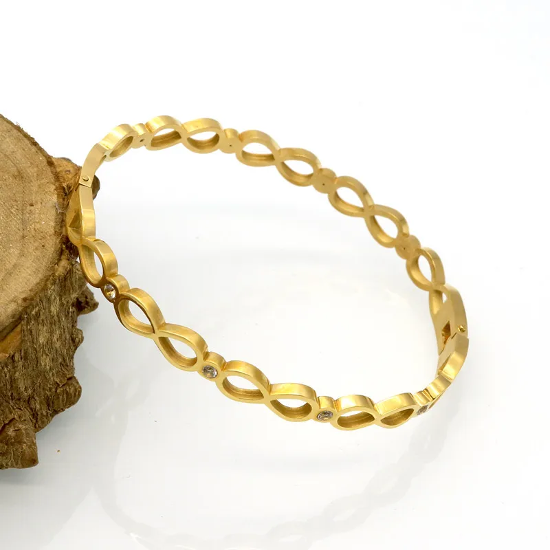 Уникальный дизайн Роскошные брендовые ювелирные изделия Pulseira браслеты из нержавеющей стали и браслеты цвета розового золота браслет со знаком бесконечности для женщин