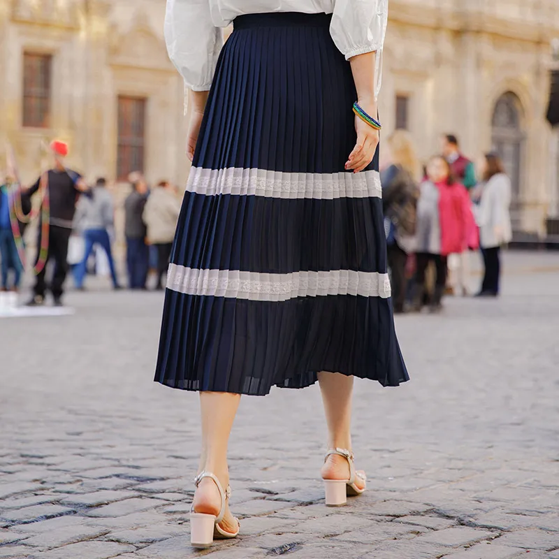 Женская длинная юбка в полоску INMAN летняя элегантная | одежда