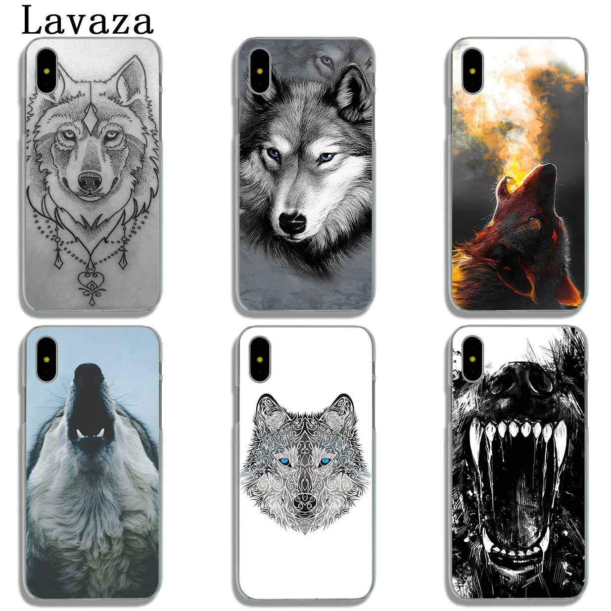 Жесткий чехол для телефона Lavaza Fierce Snow Wolf iPhone XR X XS 11 Pro Max 10 7 8 6 6S 5 5S SE 4S 4|case for iphone|case