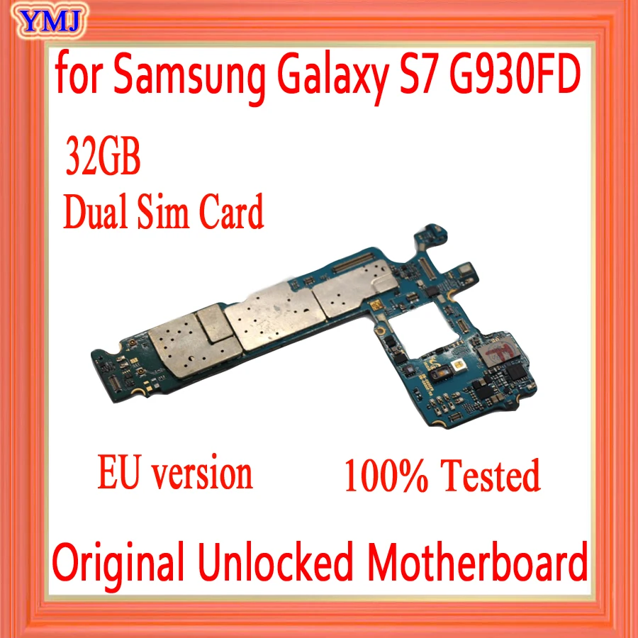 Две sim карты для Samsung Galaxy S7 G930FD материнская плата оригинальная разблокированная +