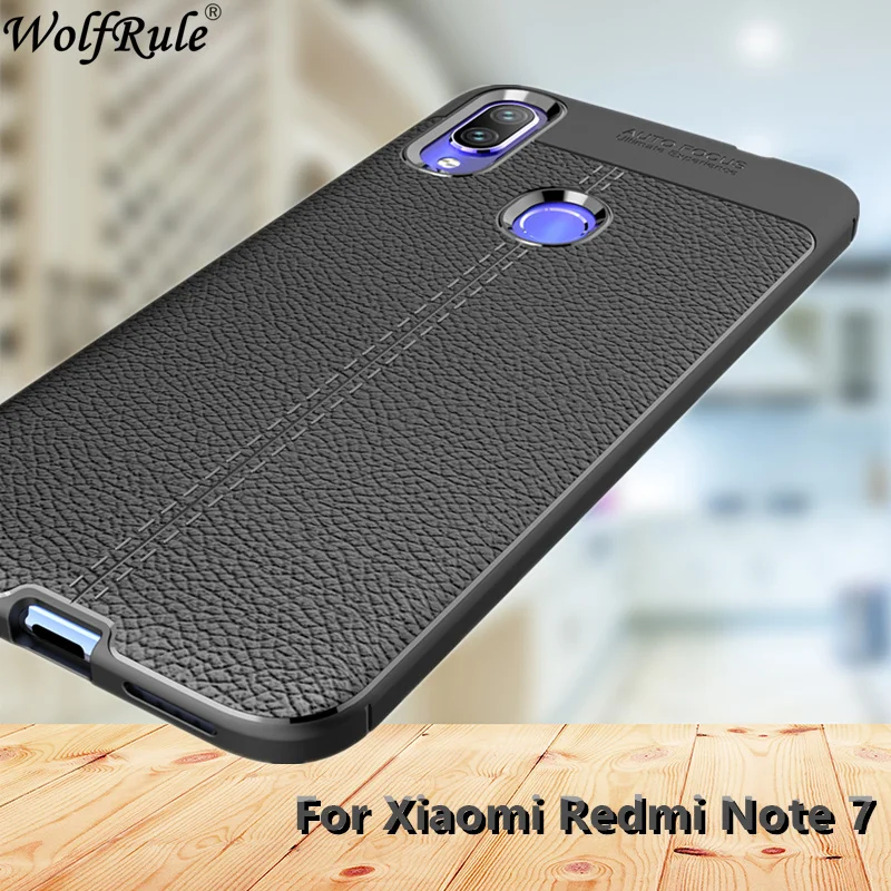 

For Xiaomi Redmi Note 7 Case TPU Fashion Lichee Style Silicone Rugged Hybrid Cover For Xiaomi Redmi Note 7 Case For Redmi Note7