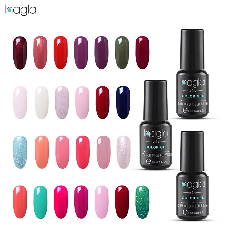 УФ гель для ногтей Inagla Pure Colors блестящий Гибридный ногтей|Гель ногтей| |