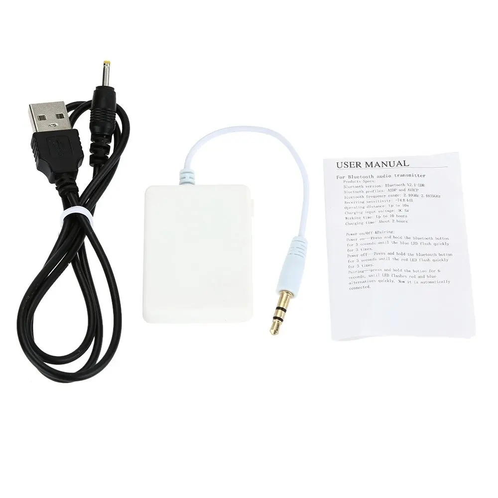 Мини 3 5 мм Bluetooth стерео аудио передатчик беспроводной A2DP музыкальный трансмиттер
