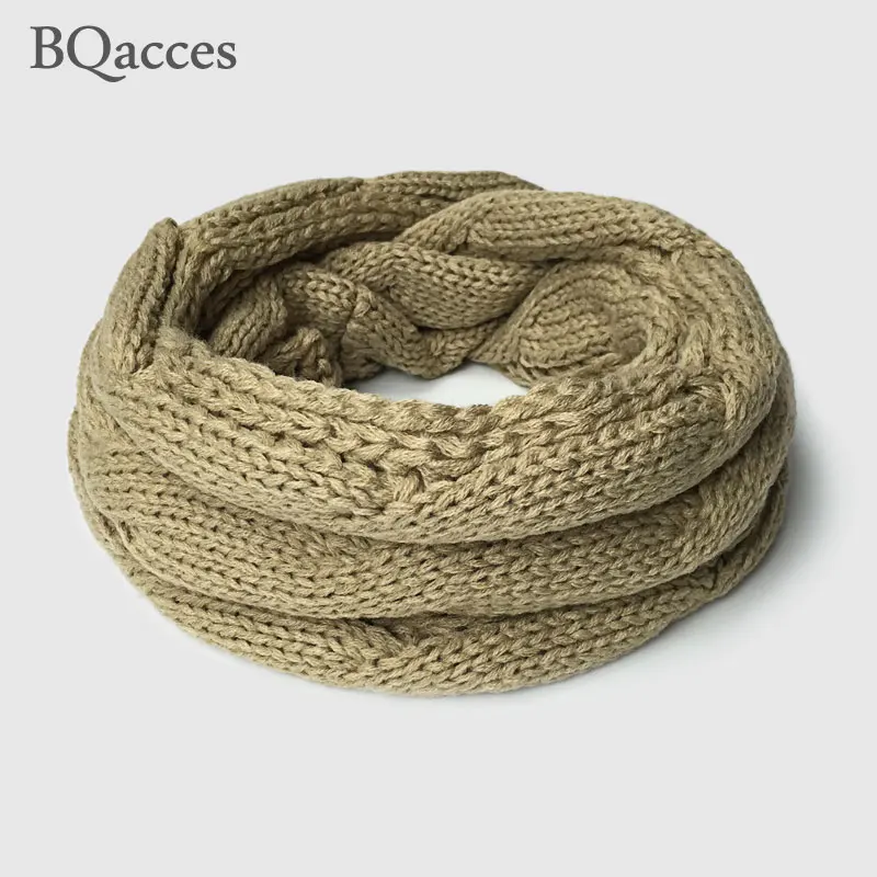 Новинка 2016 женский зимний однотонный вязаный шерстяной шарф снуд без