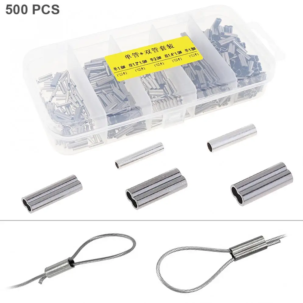 500 шт./лот Одиночная и двойная овальная медная трубка из нержавеющей стали 5