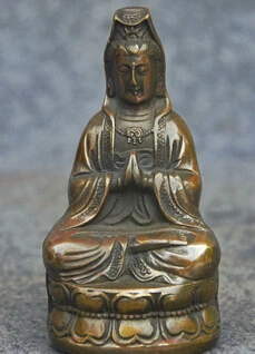 

Marked China Buddhism Bronze Children-Sending Guanyin Kwan-yin Buddha Statue Sculpture statues unicornio garden decoration