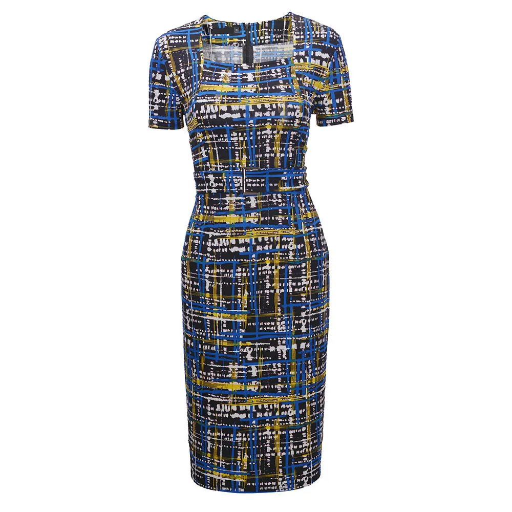 Летние Случайные Женщины Платье О-Образным Вырезом С Коротким Рукавом Печати