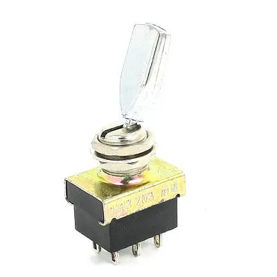 AC 220V 3A вкл./выкл./вкл. 3 позиции 6 контактный запирающий переключатель DPDT