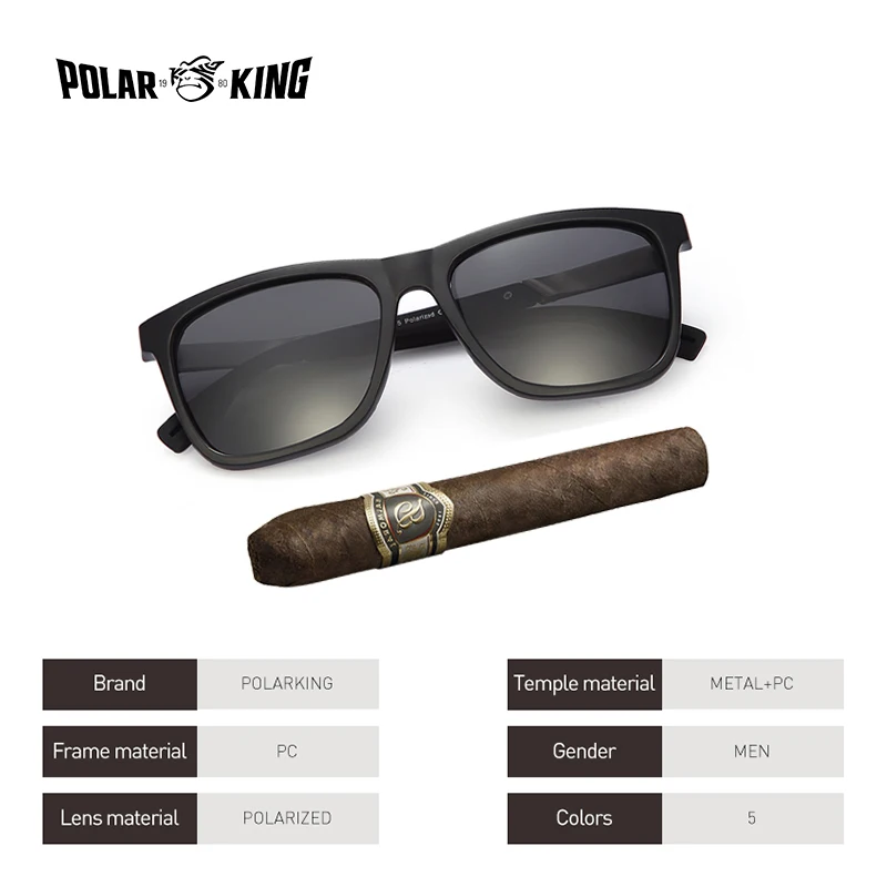POLARKING Новые поляризованные солнцезащитные очки для мужчин Fashion Square Night Vision Очки мужские дорожные солнцезащитные очки cuculos de sol