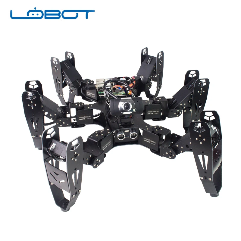Hexapod 6 леггинсов робот паук Raspberry Pi Беспроводной Wi Fi видео с открытым исходным