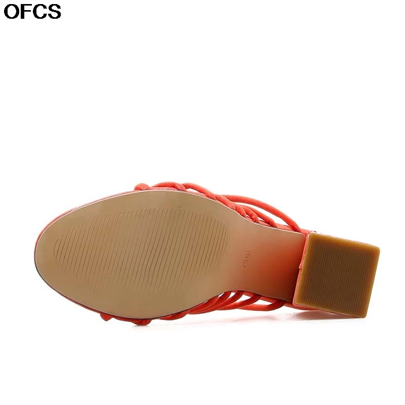 Туфли женские на высоком каблуке модные вечерние сандалии квадратный каблук