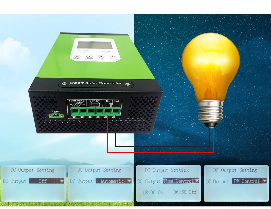 Mppt Солнечный контроллер заряда 20a 30a 40a 50a 60A солнечная панель регулятор 12 в 24 в 48 В ЖК Авто литий-ионный аккумулятор свинцово-кислотный элемент
