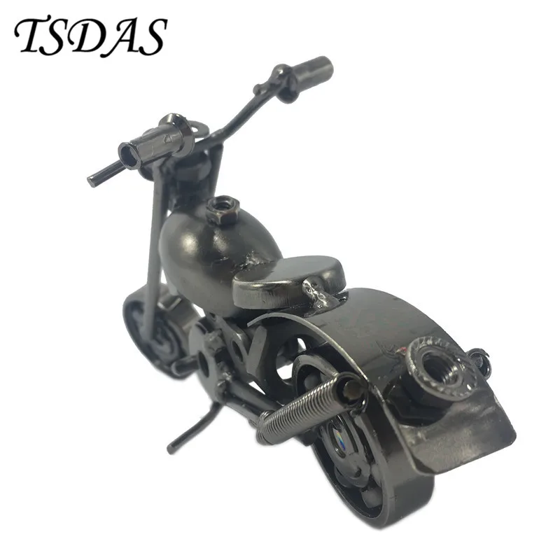 Черный металлический мотоцикл модель ручной работы железные модели мотоциклов