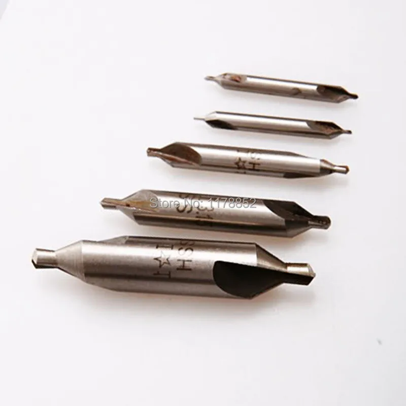 

6 Pcs HSS Center Drills Bits Set 60 Degree Combined Countersink DRILL BIT , High Speed steel